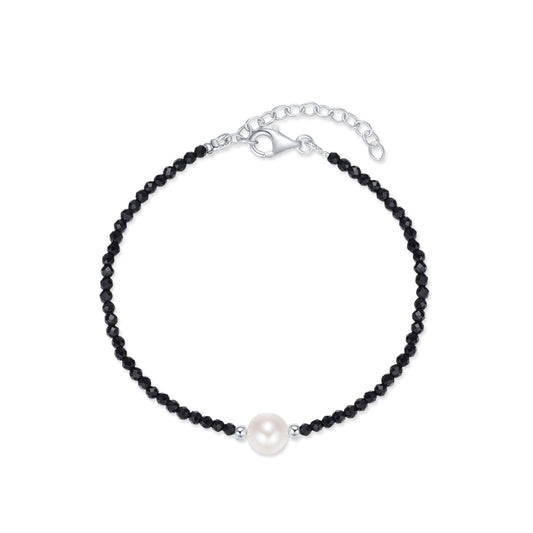 Shimmering Sky Bracelet- Black Agate