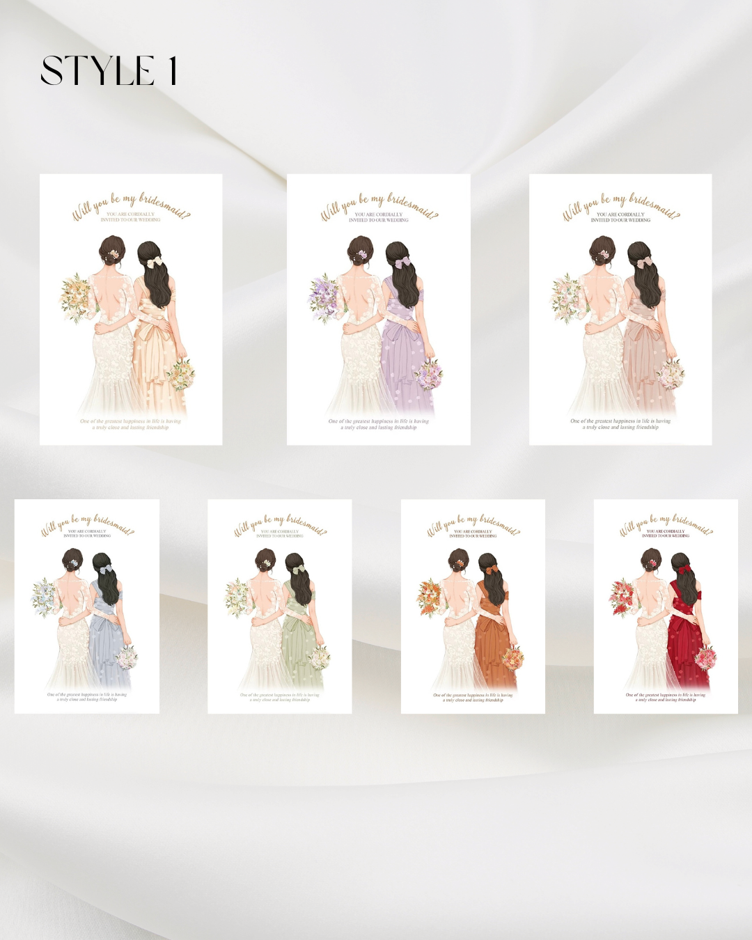 姊姊感謝卡 Bridesmaid thank you card - Wishe19