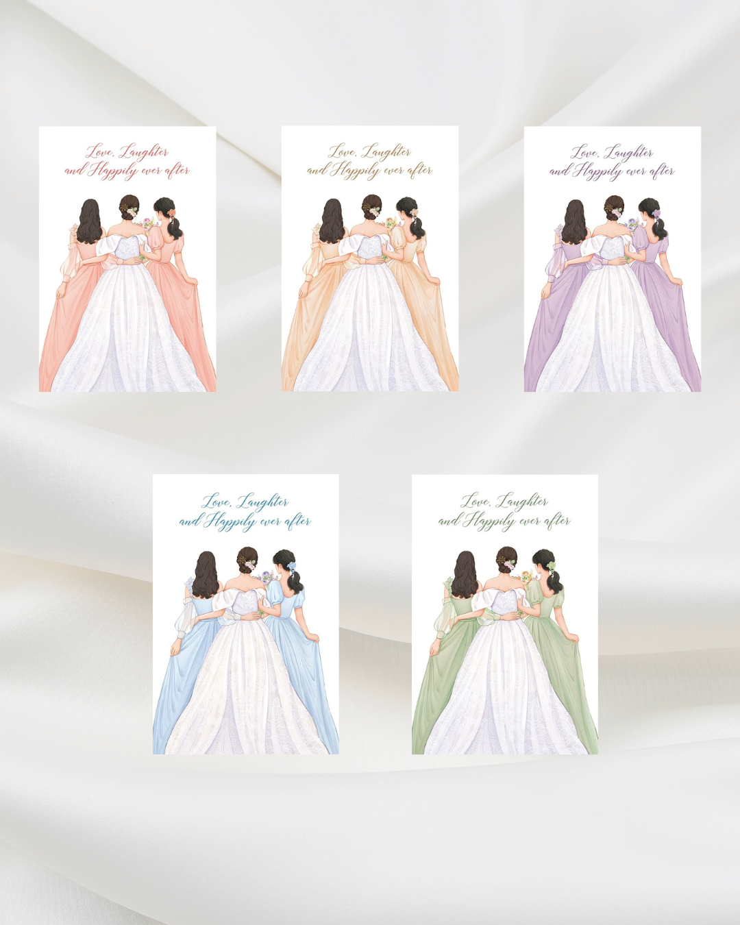 姊姊感謝卡 Bridesmaid thank you card - Wishe19