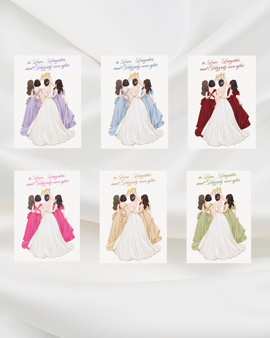 姊妹感謝卡 Bridesmaid thank you card - Wishe19