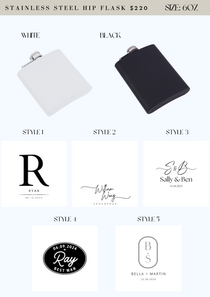 不鏽鋼隨身烈酒瓶 Stainless Steel Hip Flask - Wishe19
