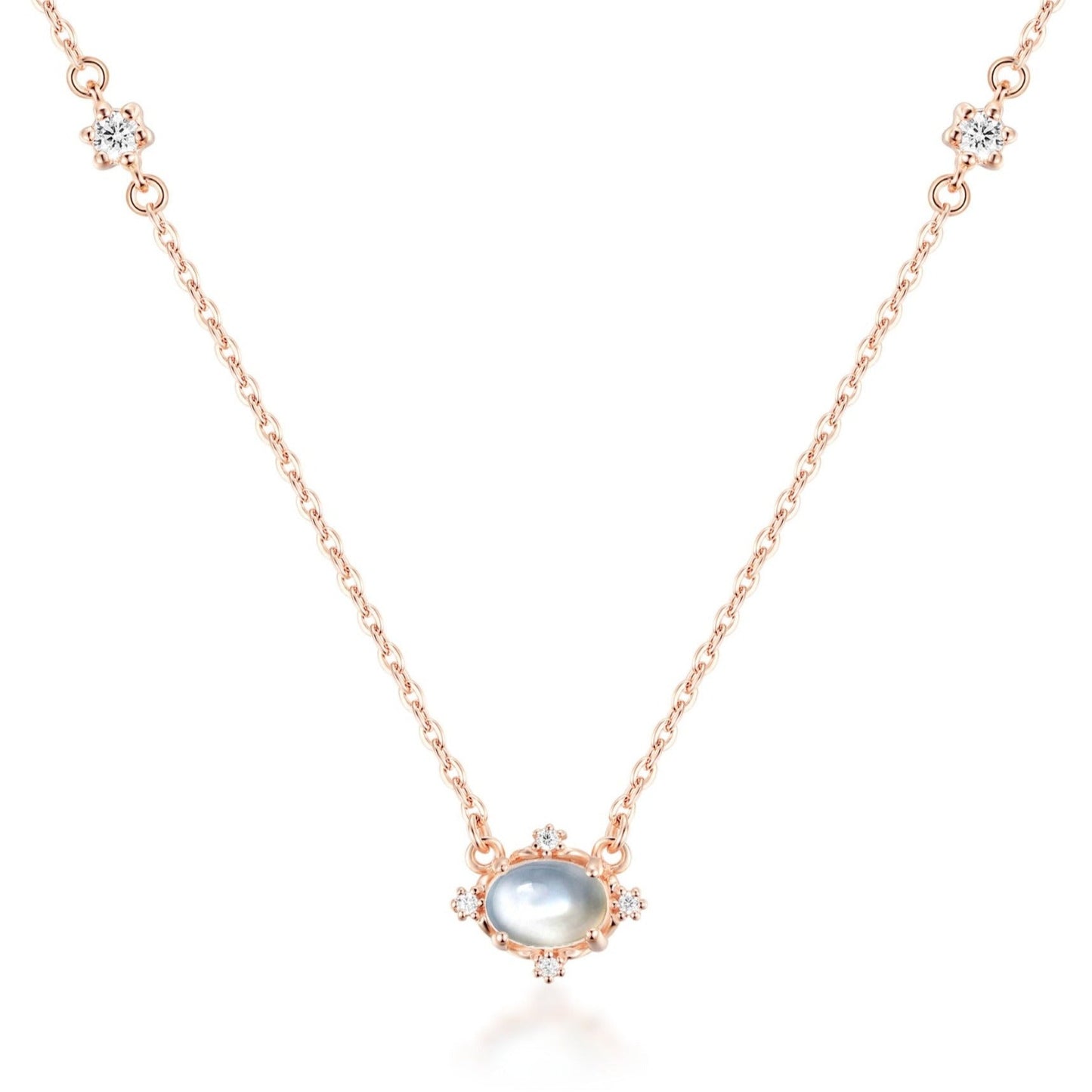 Moon Desire Necklace- Rose Gold