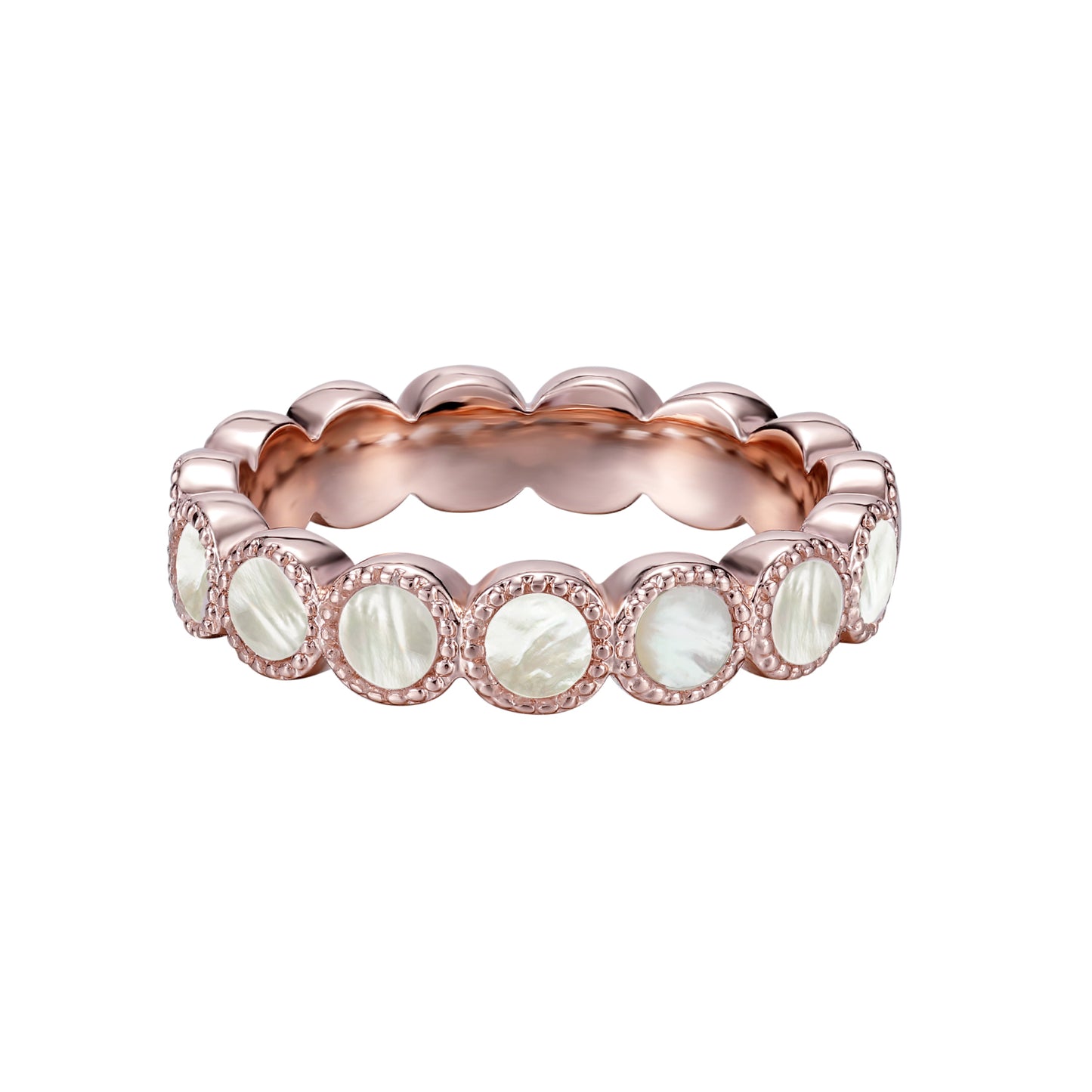 Kensley Mother Pearl Ring- Rose Gold