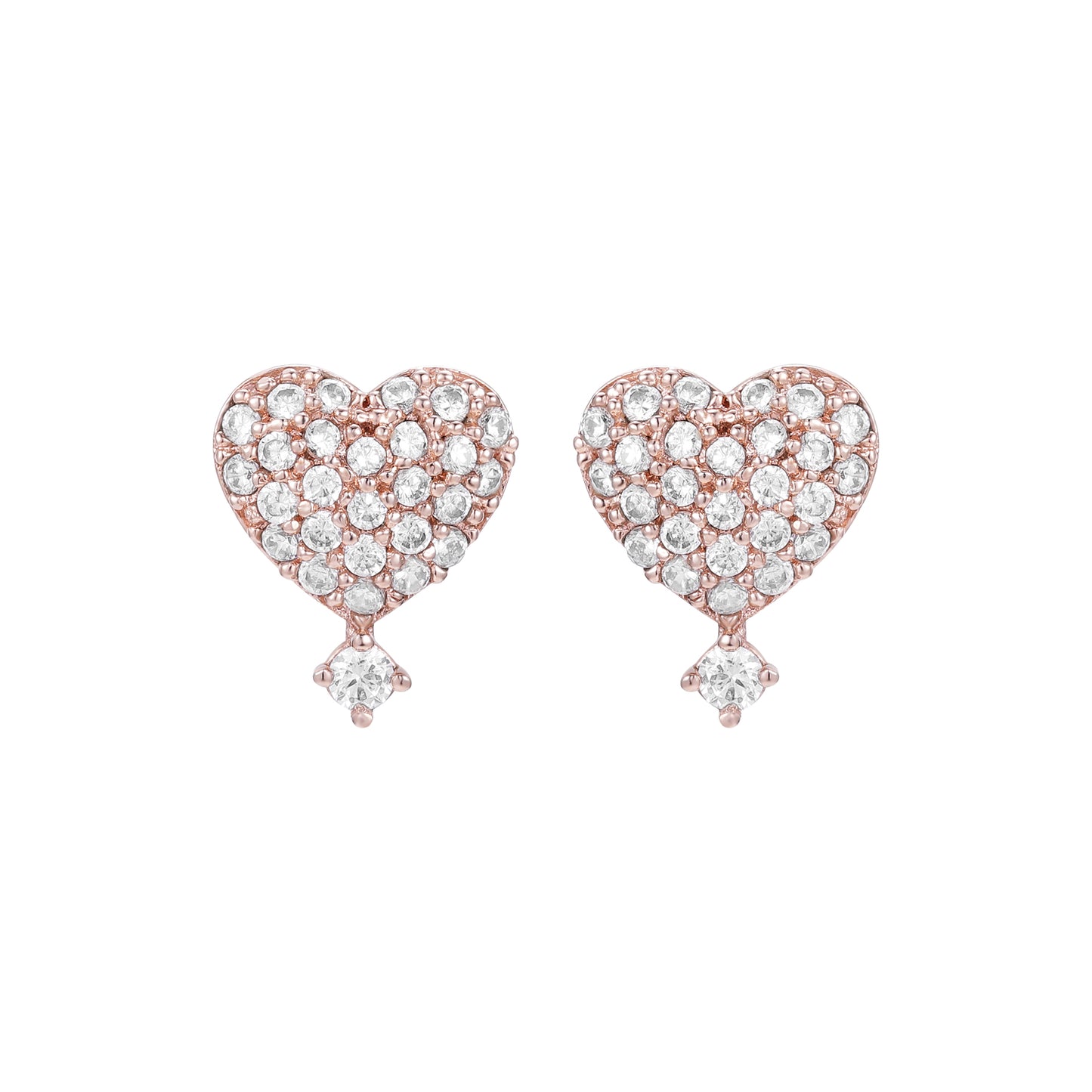 Naya Heart Earring- Rose Gold