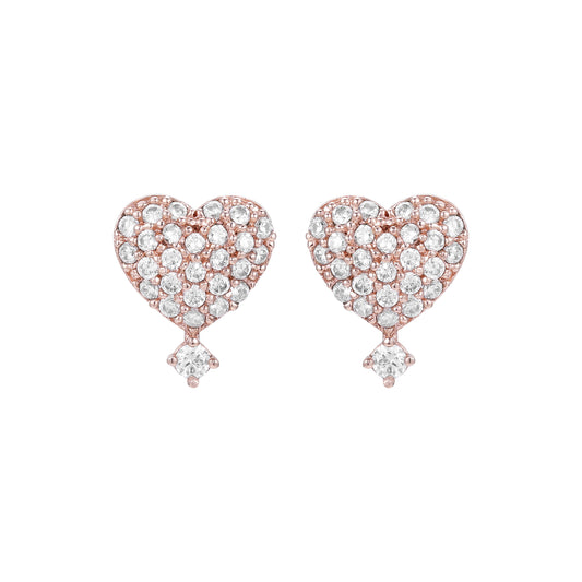 Naya Heart Earring- Rose Gold