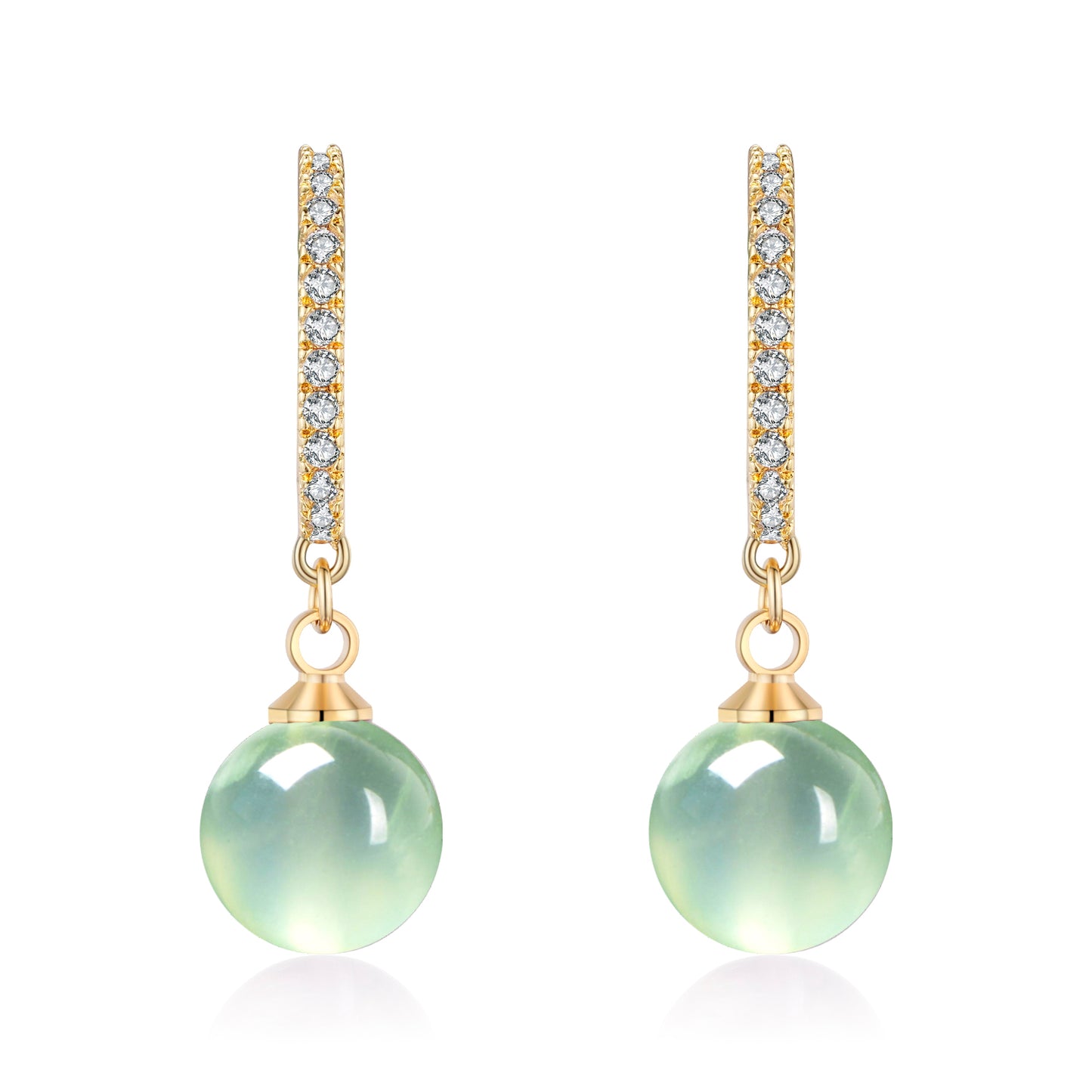 Prehnite Earring