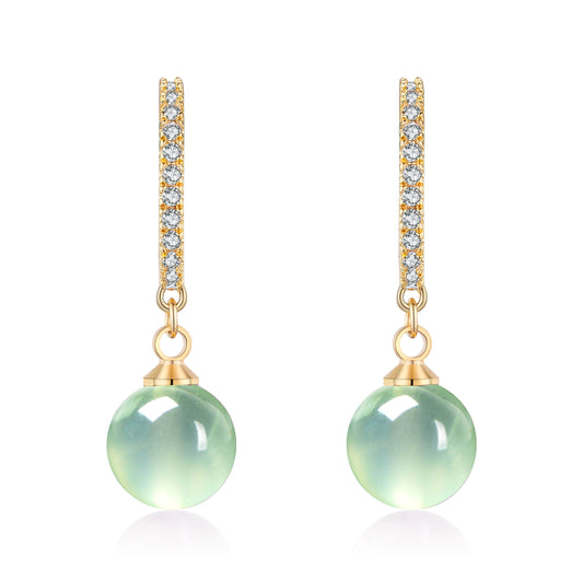 Prehnite Earring