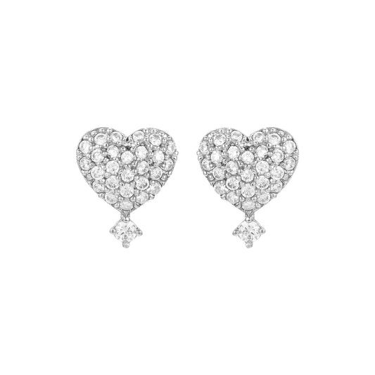 Naya Heart Earring- Silver