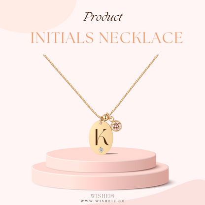 14KGF Initial Necklace- Letter K