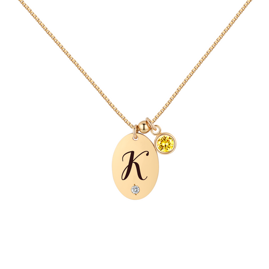 14KGF Initial Necklace- Letter K