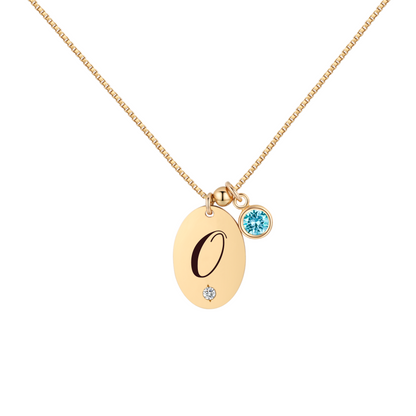 14KGF Initial Necklace- Letter O