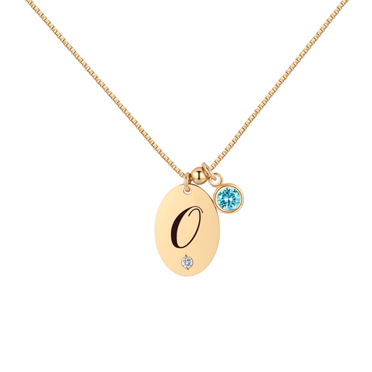 14KGF Initial Necklace- Letter O