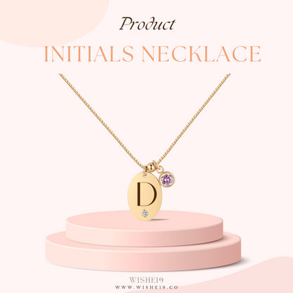 14KGF Initial Necklace- Letter D