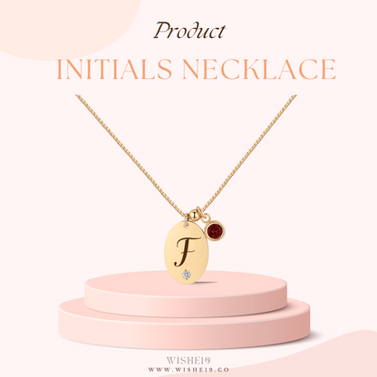 14KGF Initial Necklace- Letter F