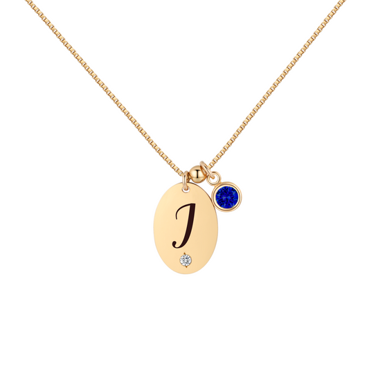 14KGF Initial Necklace- Letter I