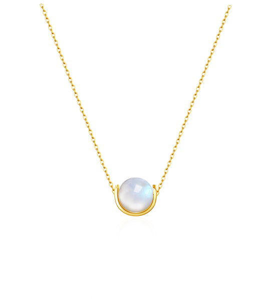 Naturalstone Moonstone Necklace- Gold