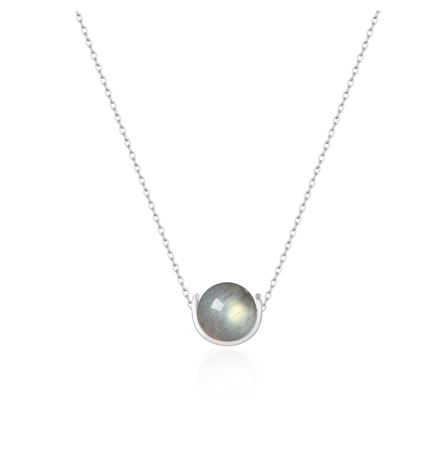 Naturalstone Labradorite Necklace- Silver