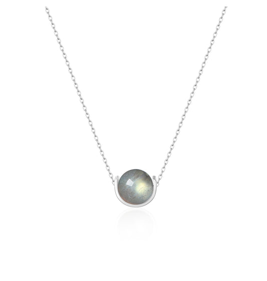 Naturalstone Labradorite Necklace- Silver